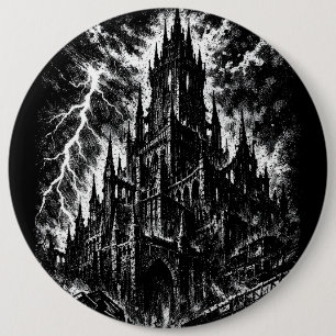 The Black Fortress by BurnsInHell 6 Cm Round Badge