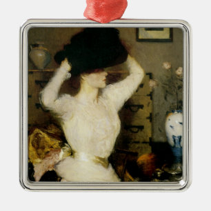 The Black Hat Metal Ornament