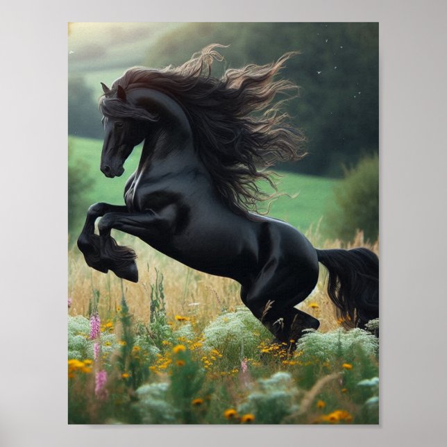 The Black Horse Wall Poster (Front)