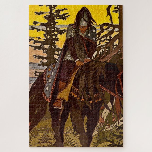 “The Black Knight” by Ivan Bilibin Jigsaw Puzzle (Vertical)