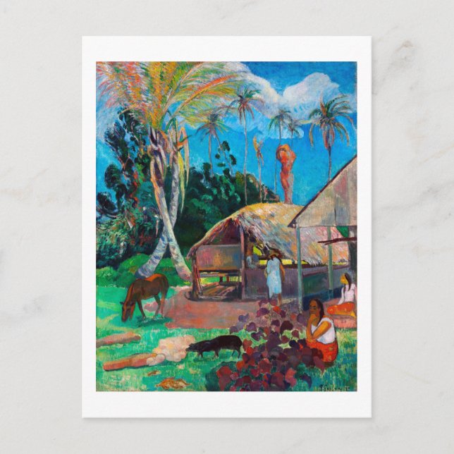 The Black Pigs, Gauguin Postcard (Front)