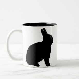 THE BLACK RABBIT Two-Tone COFFEE MUG