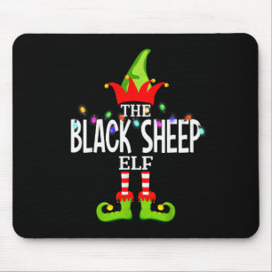 The Black Sheep Elf Christmas Matching Pajamas Mouse Pad