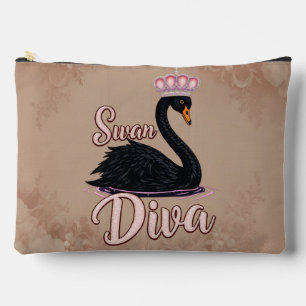 The black swan, queen of the water. accessory pouch