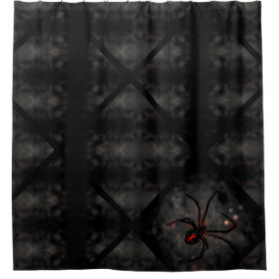 The Black Widow Shower Curtain