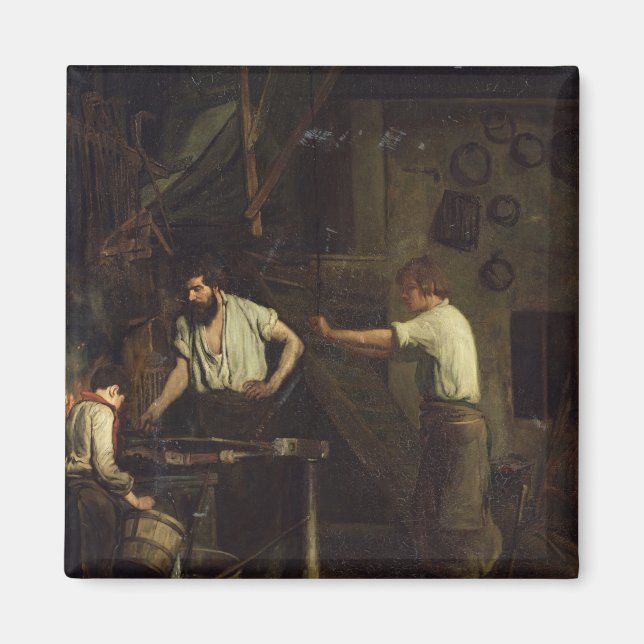 The Blacksmiths, Memory of Treport, 1857 Magnet (Front)