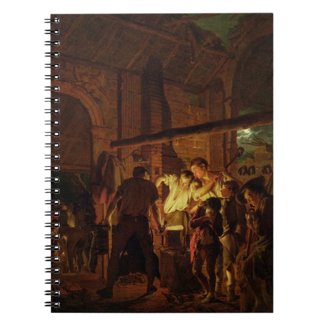 The Blacksmith's Shop (oil on canvas) Notebook (Front)