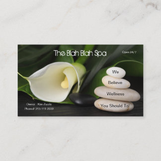 The Blah Blah Spa - (Not A Real Spa) Business Card