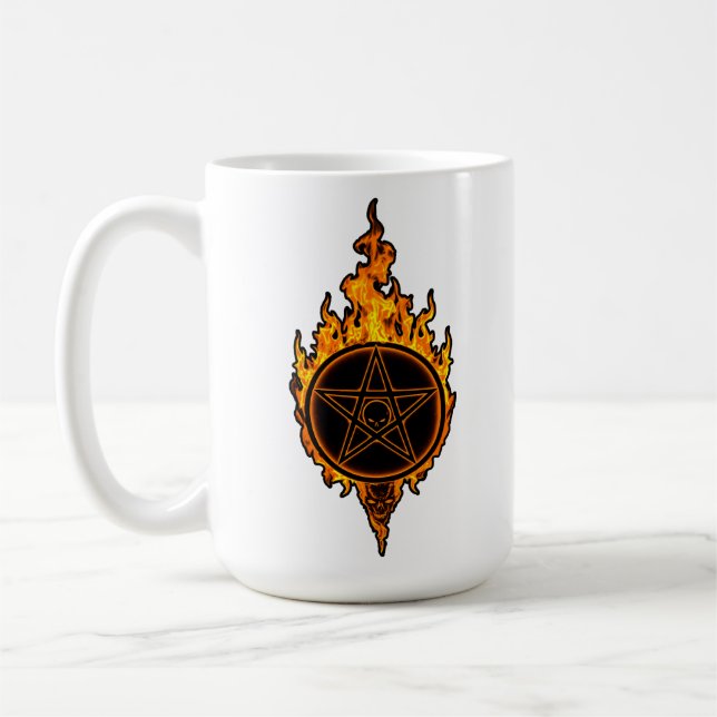 The Blazing Pentagram Coffee Mug (Left)