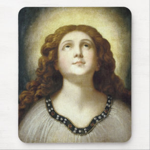 The Blessed Soul (Angelic Young Religious Woman) Mouse Pad