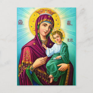 The Blessed Virgin and Jesus Christ the Saviour Postcard