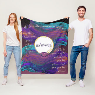 The Blessing Fleece Throw Blanket