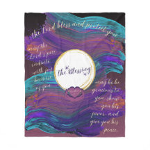 The Blessing Fleece Throw Blanket