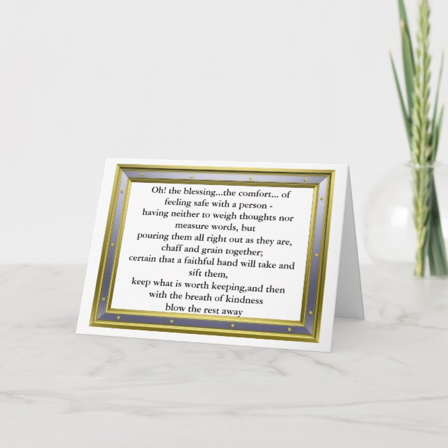 The Blessing of Friendship Card (Front)