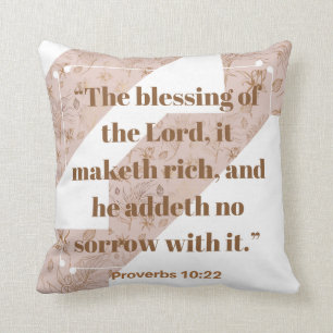 The blessing of the Lord Bible Verse Pillow