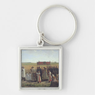 The Blessing of the Wheat in the Artois, 1857 Key Ring