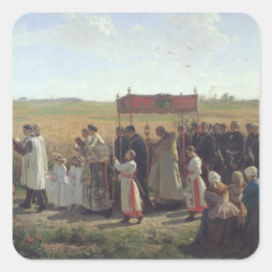 The Blessing of the Wheat in the Artois, 1857 Square Sticker