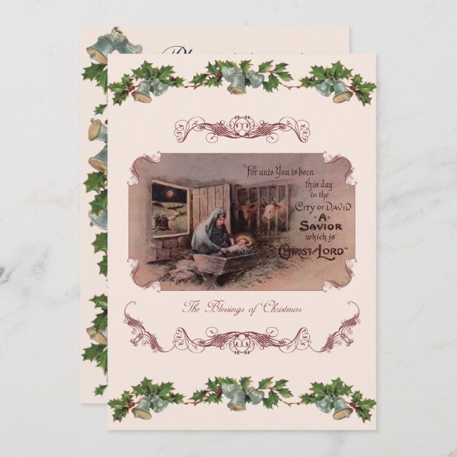 The Blessings of Christmas Party Invitation (Front/Back)