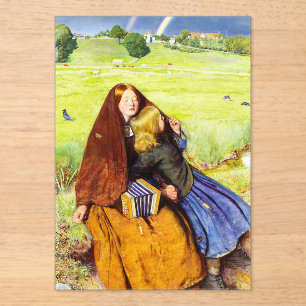 The Blind Girl by John Everett Millais Acrylic Invitations