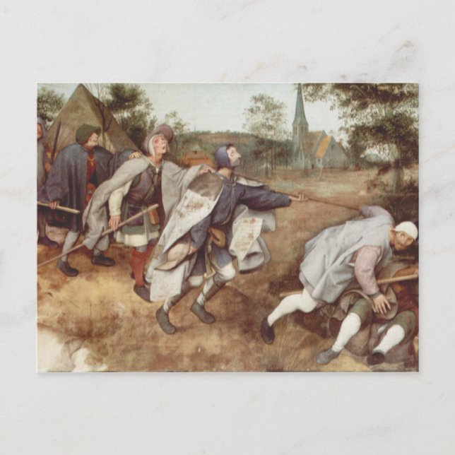The Blind Leading the Blind - 1568 Postcard (Front)