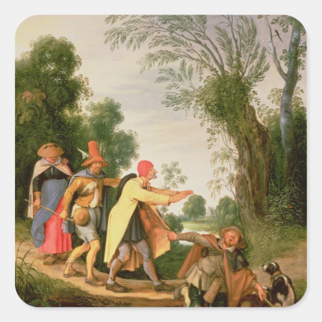 The Blind Leading the Blind Square Sticker (Front)