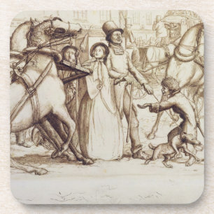 The Blind Man, 1853 (pen, ink, wash and graphite o Coaster