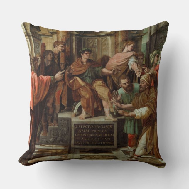 The Blinding of Elymas (cartoon for the Sistine Ch Cushion (Front)