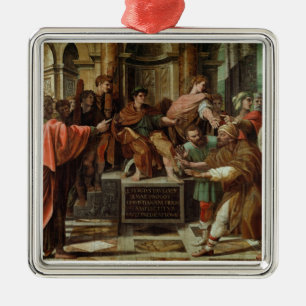 The Blinding of Elymas (cartoon for the Sistine Ch Metal Ornament