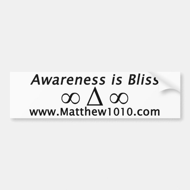The Bliss Bumper Sticker (Front)