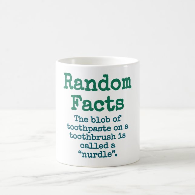 The Blob Of Toothpaste On A Toothbrush - Trivia Fa Coffee Mug (Center)