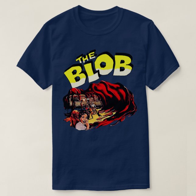 THE BLOB Retro Cult Classic Horror Fan Art T-Shirt (Design Front)