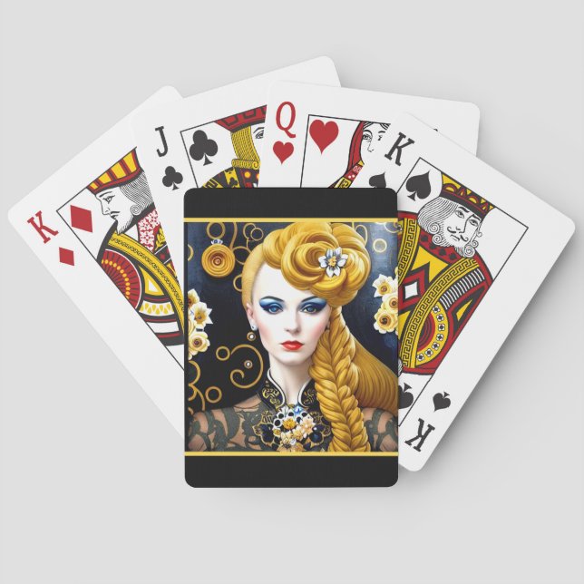 The Blonde Flapper  Playing Cards (Back)