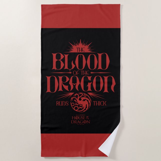 The Blood of the Dragon Runs Thick Beach Towel (Front)