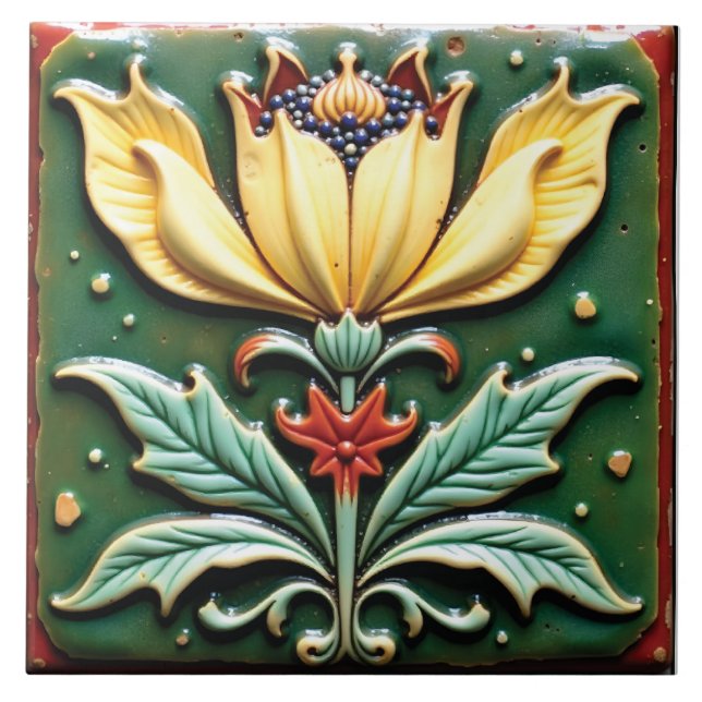 The Bloom of Aurenvale Ceramic Tile (Front)