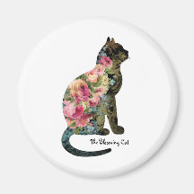 The Blooming Cat Kitchen Magnet