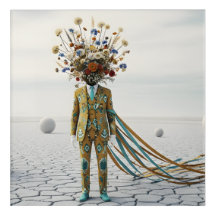 The Blooming Mind: Surreal Floral Desert Odyssey