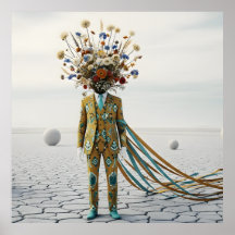 The Blooming Mind: Surreal Floral Desert Odyssey