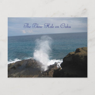The Blow Hole on Oahu postcard