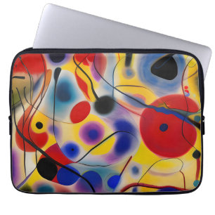 The Blue 10 Abstract Meets Red 6 Laptop Sleeve