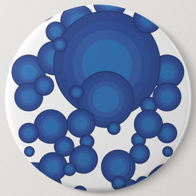 The Blue 70's year styling circle 6 Cm Round Badge (Front)