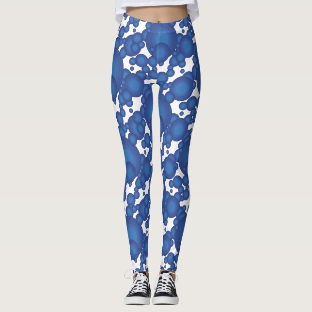 The Blue 70's year styling circle  Leggings (Front)