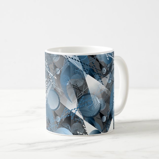 The blue and the grey. Abstraction. Coffee Mug (Front Right)