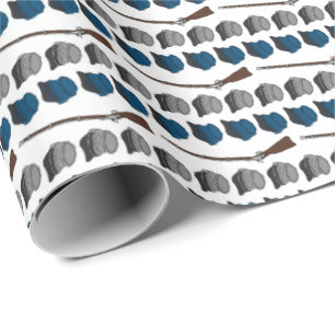 The Blue and the Grey Wrapping Paper