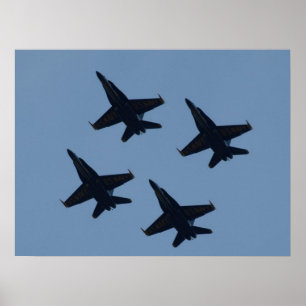 The Blue Angels' Diamond Formation. Poster