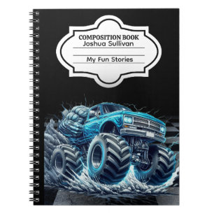 The Blue Beast Monster Truck (Customisable) Notebook