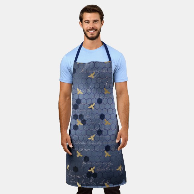 The Blue Bee Series Design 12  Apron (Worn)