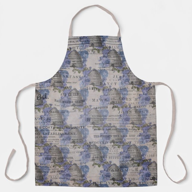The Blue Bee Series Design 3  Apron (Front)