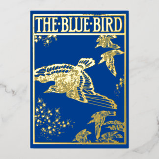 The blue bird -vintage gold