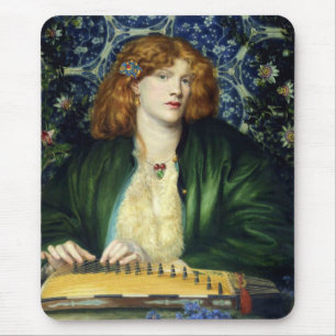 The Blue Bower (by Dante Gabriel Rossetti) Mouse Pad