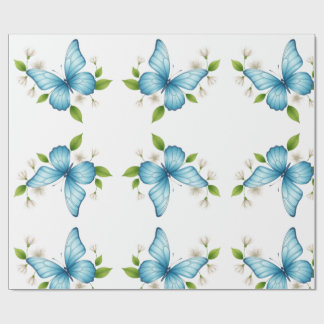The blue butterfly Wrapping Paper